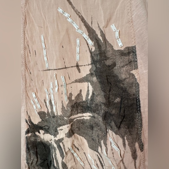 Free People Pink Spatter Paint Shirt Small - Picture 4 of 7